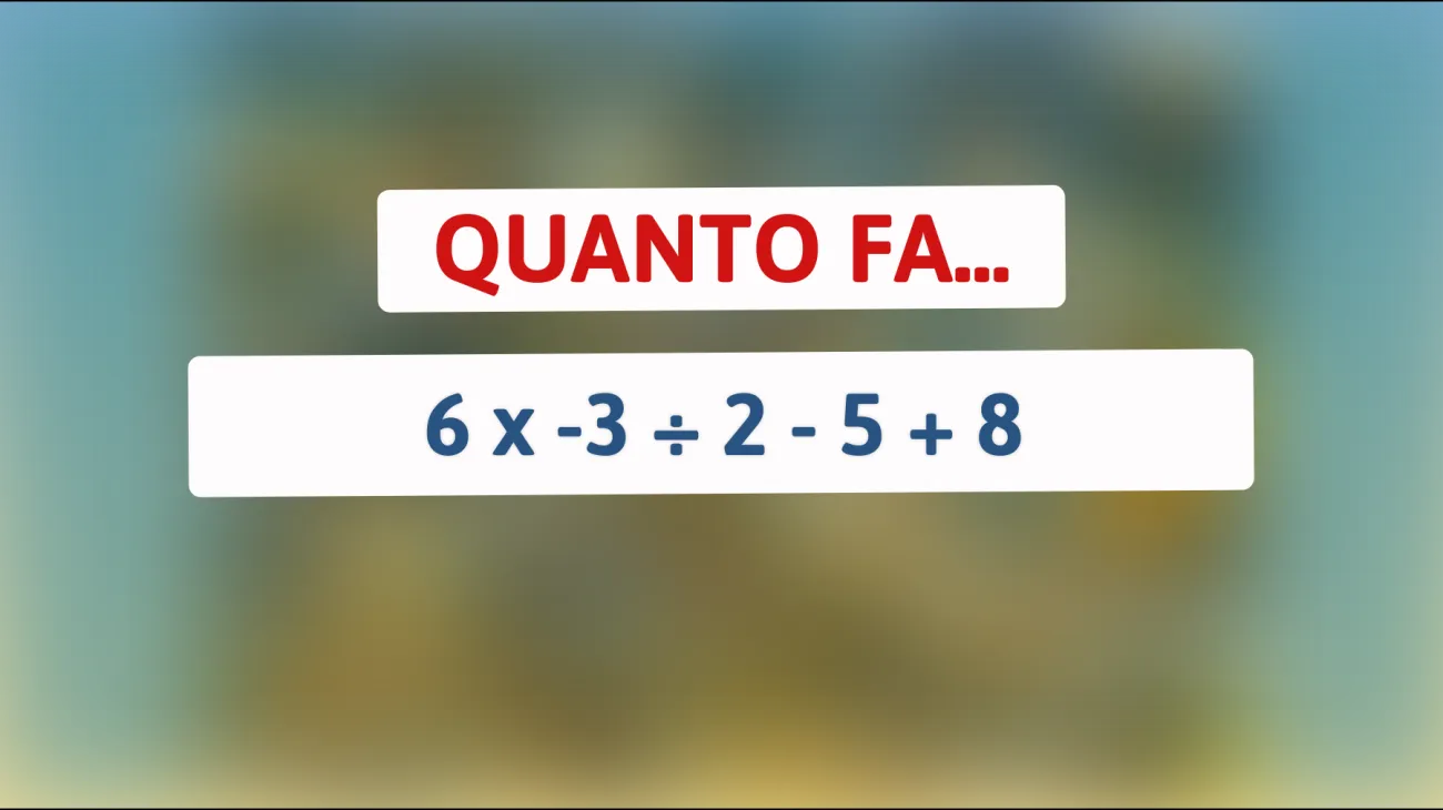\"Scopri il Segreto Numerico che Solo i Veri Geni Possono Risolvere! Riuscirai a Superare Questo Semplice Indovinello?\""
