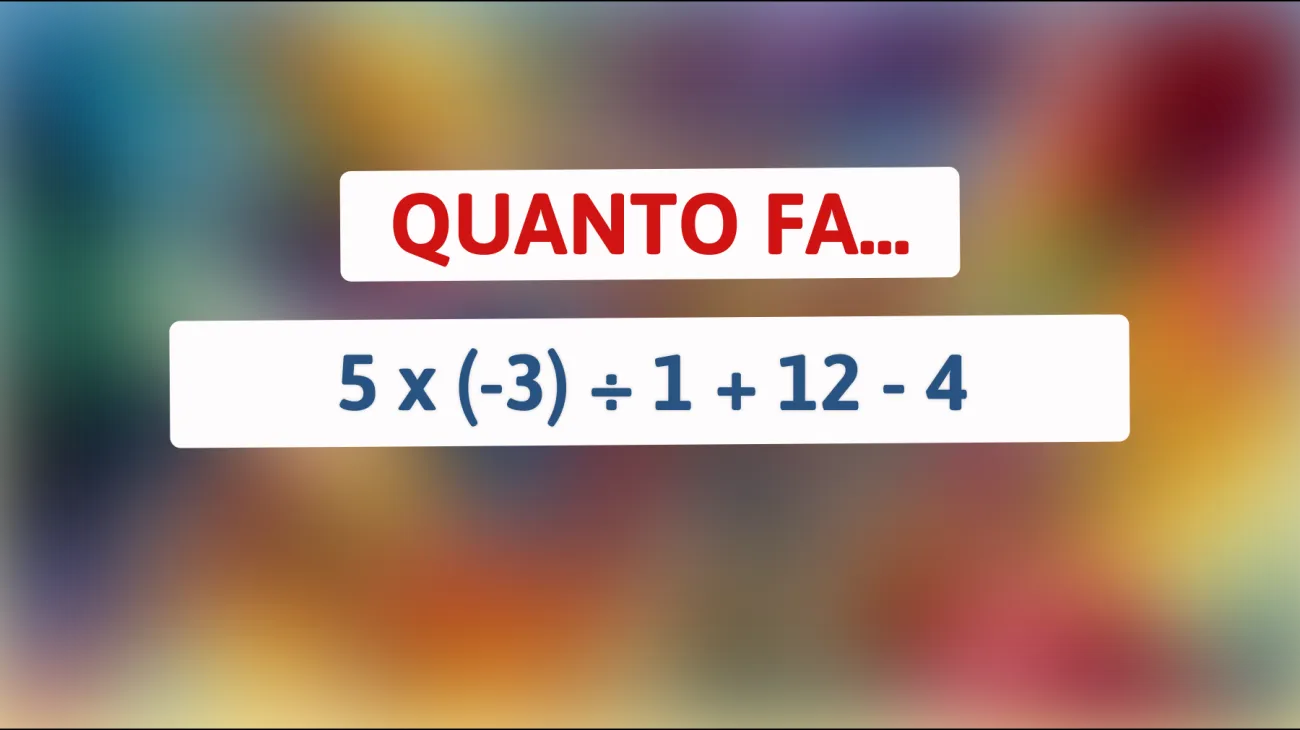 Scopri l'operazione matematica che solo i più intelligenti riescono a risolvere al primo colpo! Sei abbastanza geniale da provarci?"