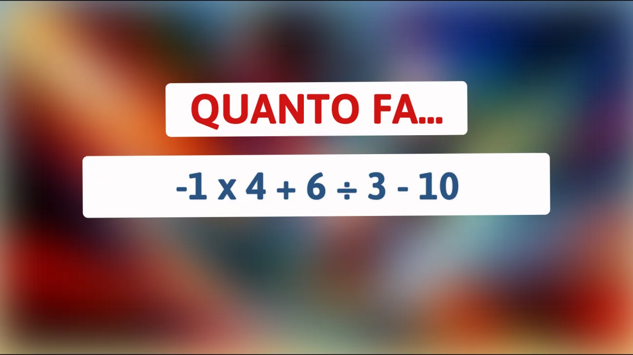 \"Sai risolvere questo semplice calcolo? Solo il 10% ci riesce al primo tentativo!\""