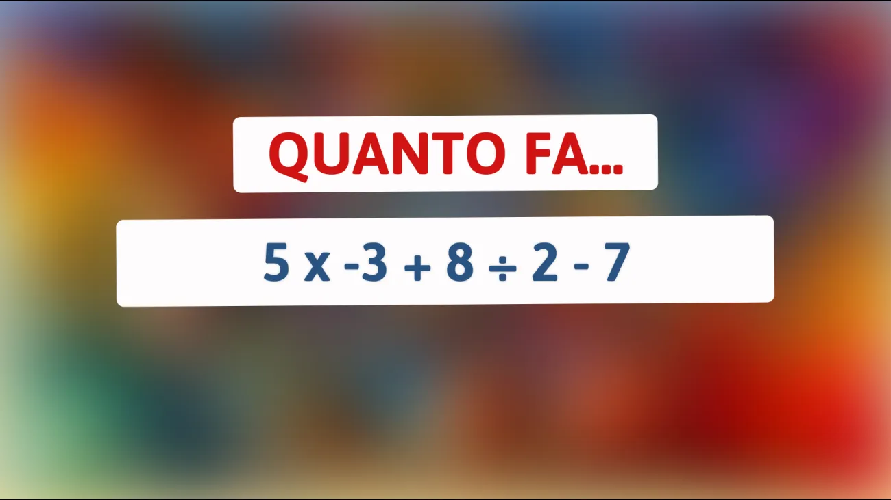\"Solo i più intelligenti riescono a risolvere questo indovinello matematico. Sei tra di loro?\""