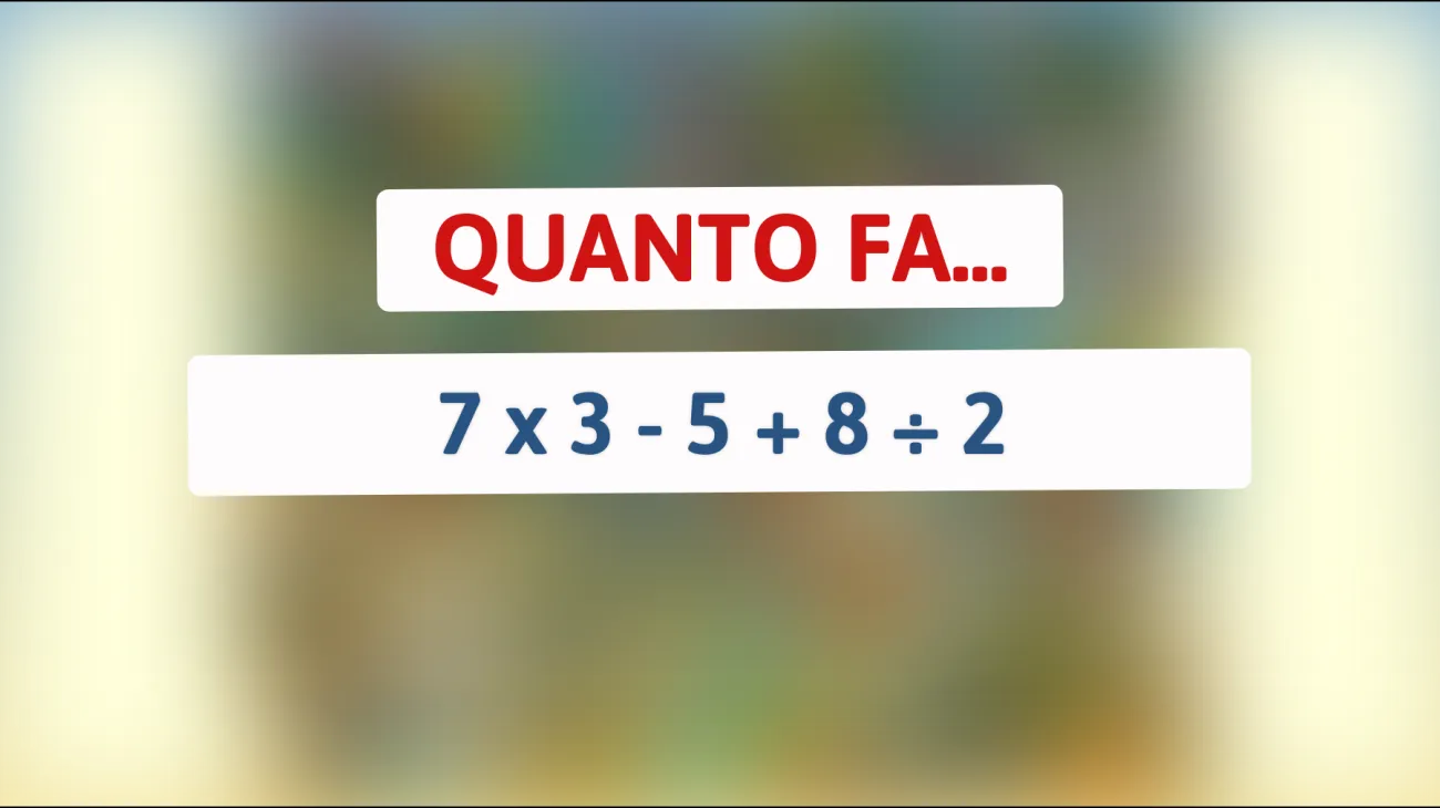 Il rompicapo matematico che solo il 5% delle persone riesce a risolvere: sei uno di loro? Scoprilo ora!"