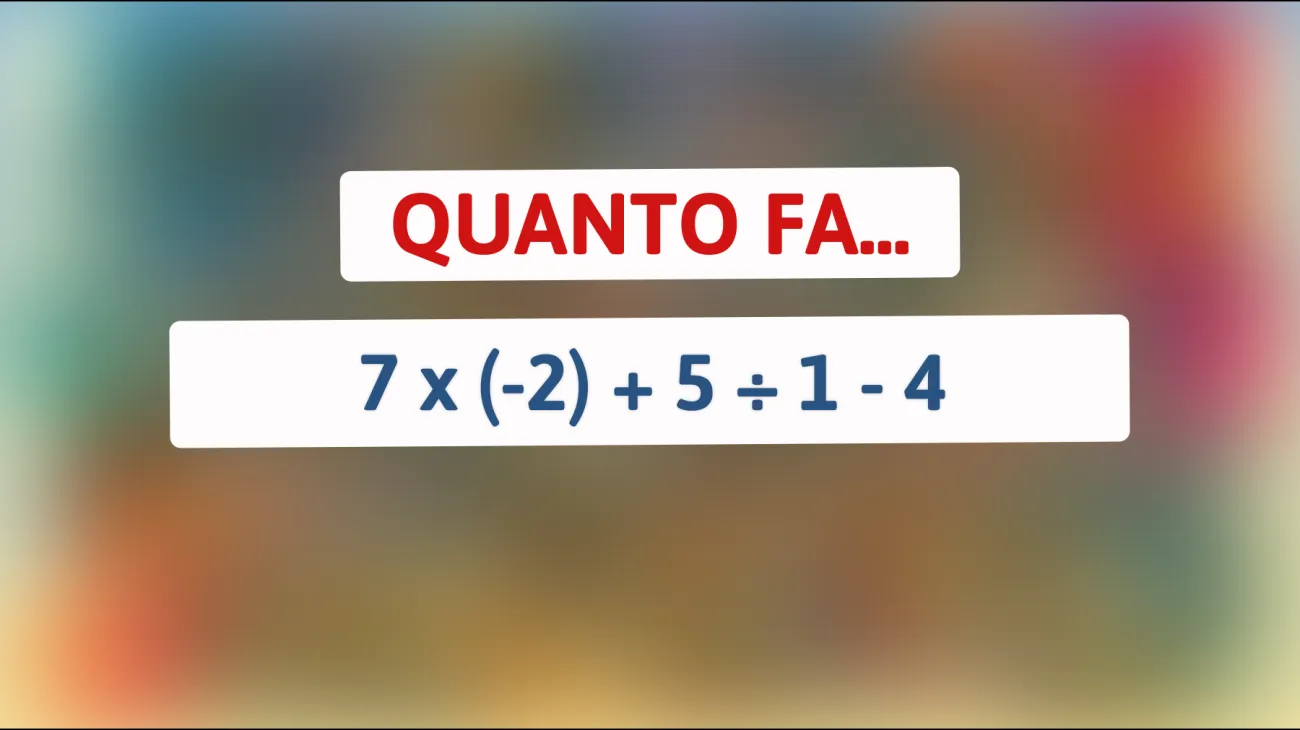 Scopri se sei tra i pochi geni in grado di risolvere questo enigma matematico: metti alla prova la tua intelligenza!"