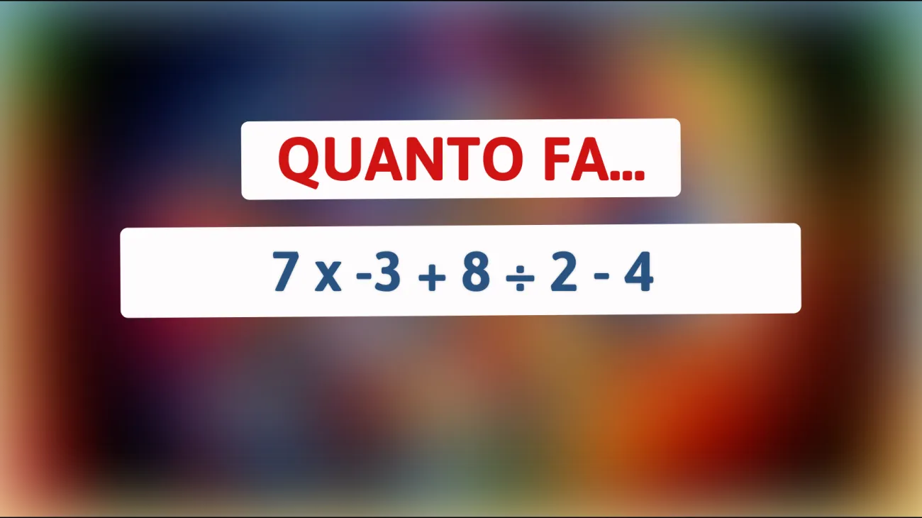 Sei abbastanza geniale da risolvere questo misterioso calcolo in soli 10 secondi? Sfida te stesso ora!"