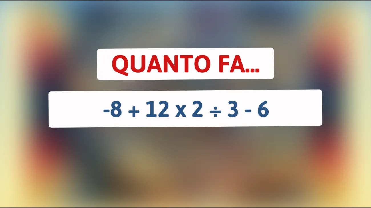 Solo il 1% delle persone risolve questo semplice indovinello matematico! Sei abbastanza intelligente? Scoprilo ora!"