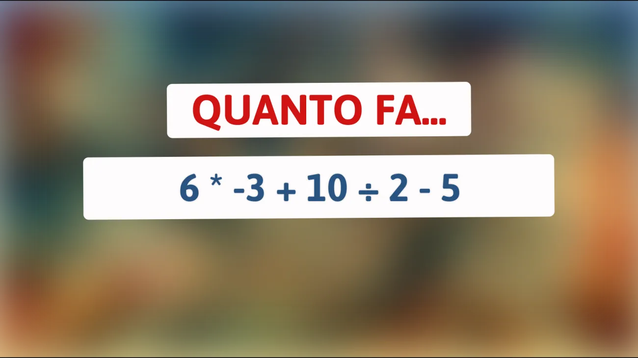 Solo un vero genio può rispondere a questo indovinello matematico! Sei abbastanza intelligente? Scoprilo ora!"